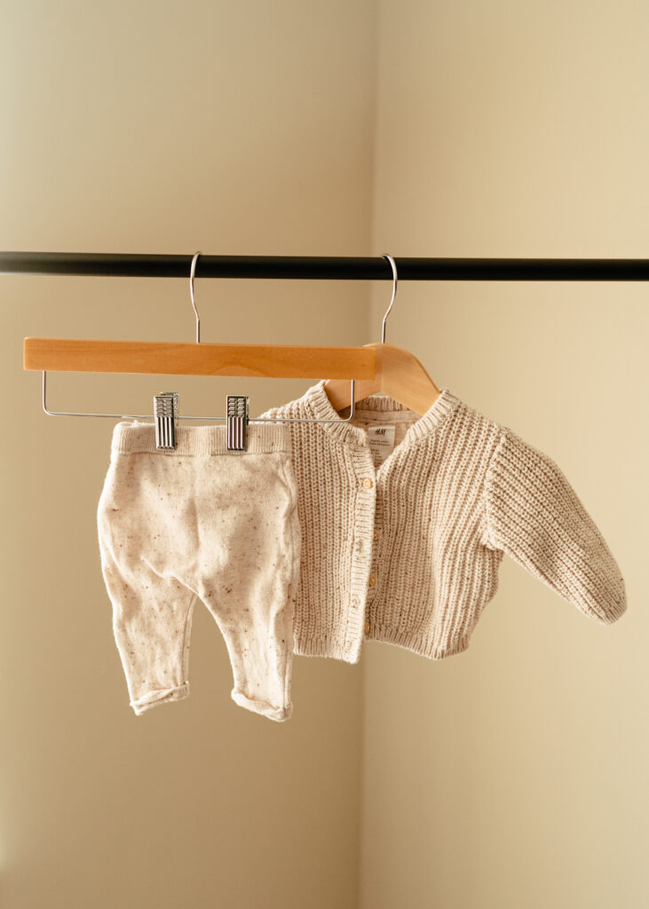 Cincinnati newborn photographer Sun & Vine Photography newborn closet outfits for in home newborn lifestyle photography sessions